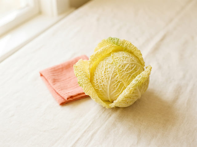 A cabbage, the size of a baby at week 30